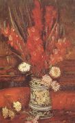 Vincent Van Gogh Vase with Red Gladioli (nn04) Norge oil painting reproduction